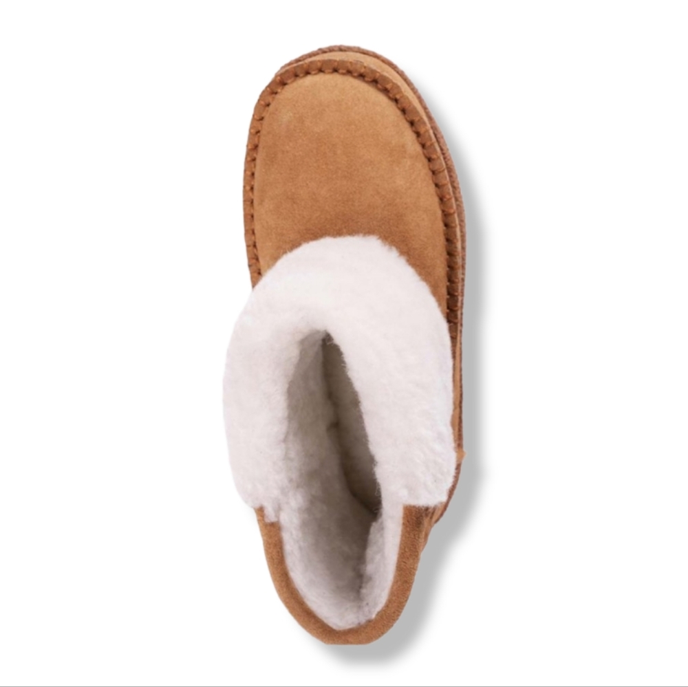 Muk Luks Leather Goods Camel Fringe Suede Boots, 8 & 9 - Picture 4 of 7